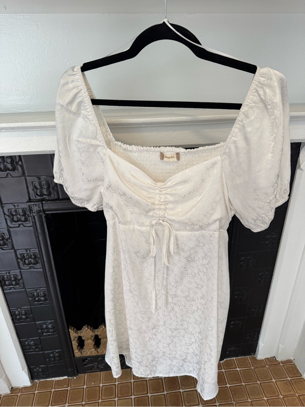 Altard State white/ivory floral dress, size L